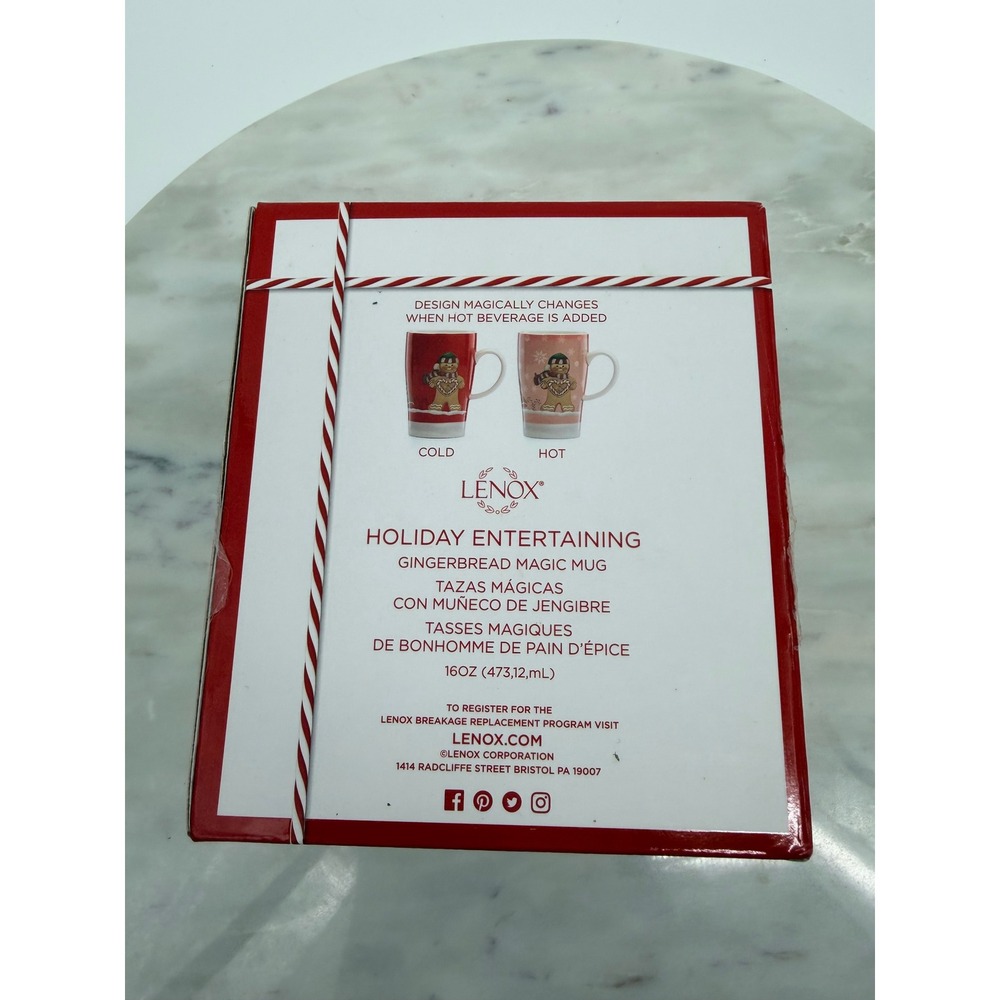 Lenox Holiday Entertaining Gingerbread Magic Mug 16oz Heat Changing 884413 NEW - Picture 2 of 4